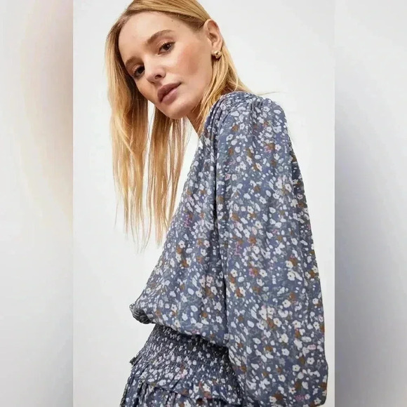 NWT Rails Zana Mini Dress Blue Ditsy Floral size XL - Picture 3 of 13